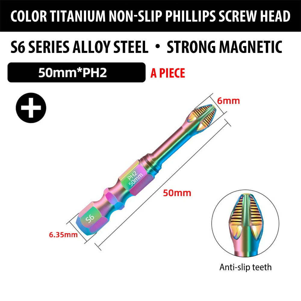 Magnetic Titanium Impact Anti-Slip Screw Head