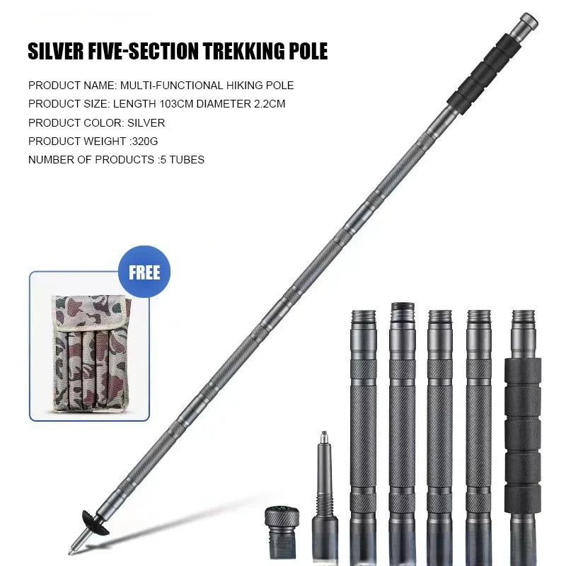 Multifunctional Aluminium Alloy Hiking Stick