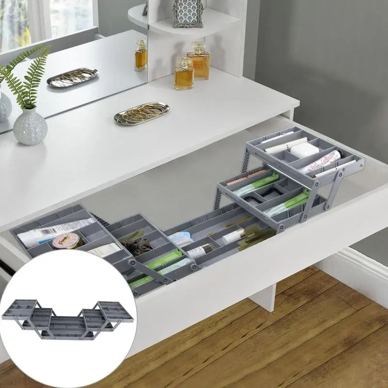 Multi Level Collapsible Organizer Drawer