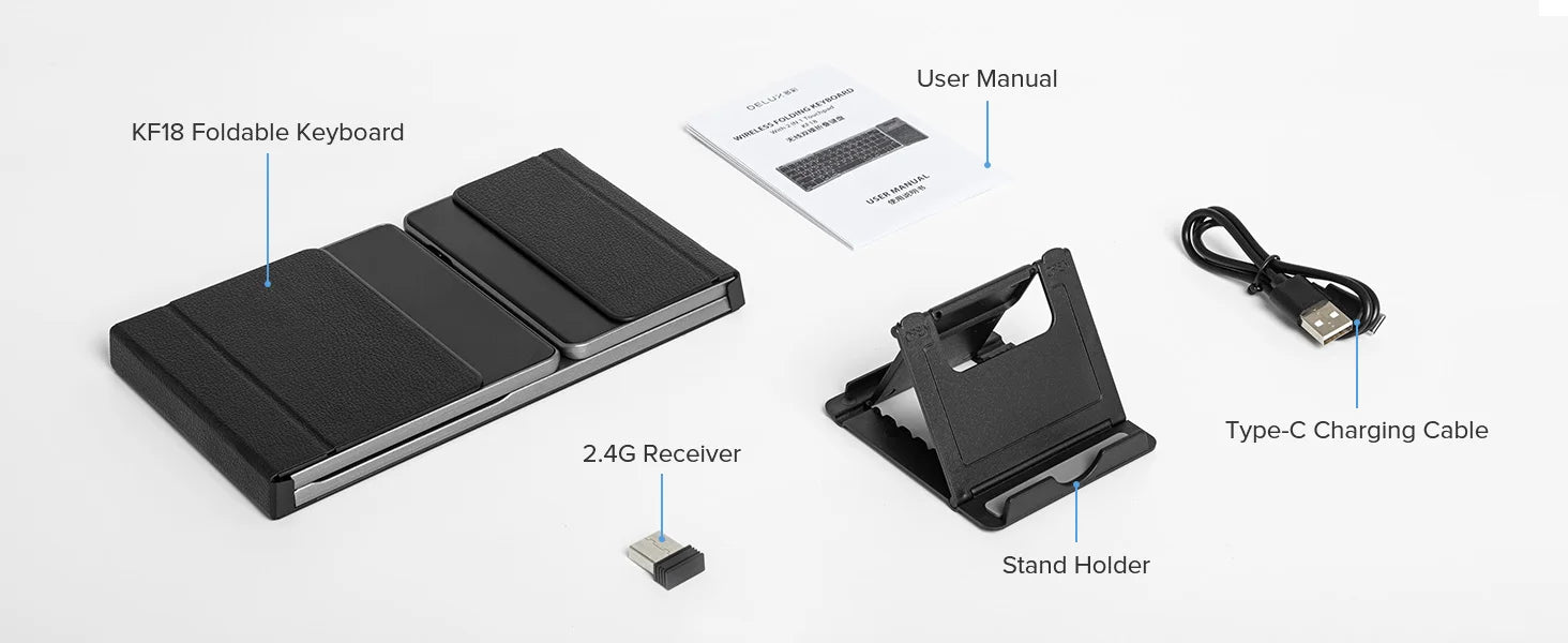 2 in 1 Touchpad Bluetooth Foldable Keyboard