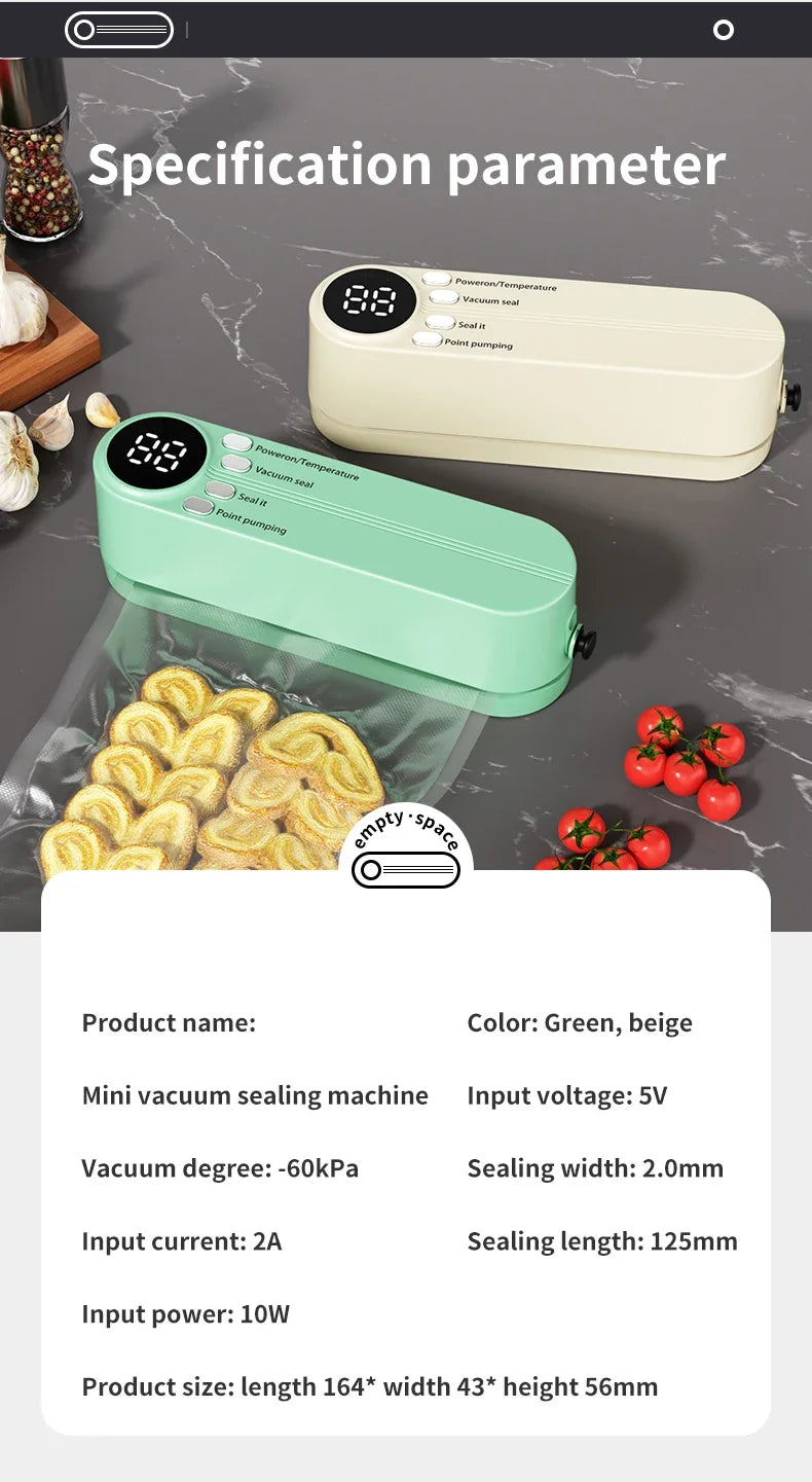 Wireless Automatic Mini Vacuum Sealing Machine