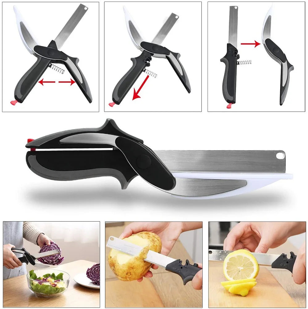 2 in 1 Scissors with Cutting Board