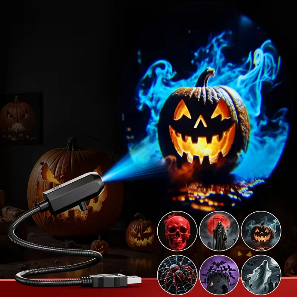 Mini LED Spooky Projector Lamp