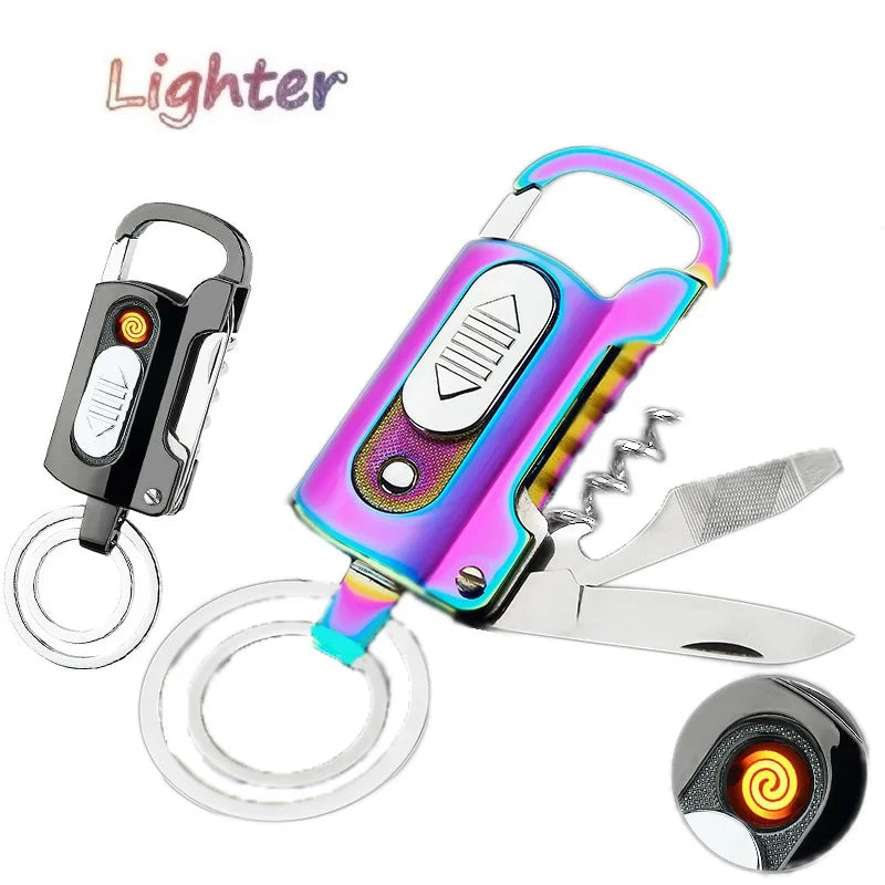 Multifunctional keychain lighter