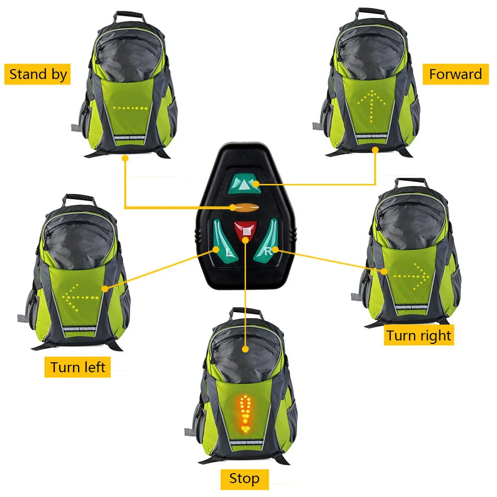 Bicycle LED Signal Riding Backpack