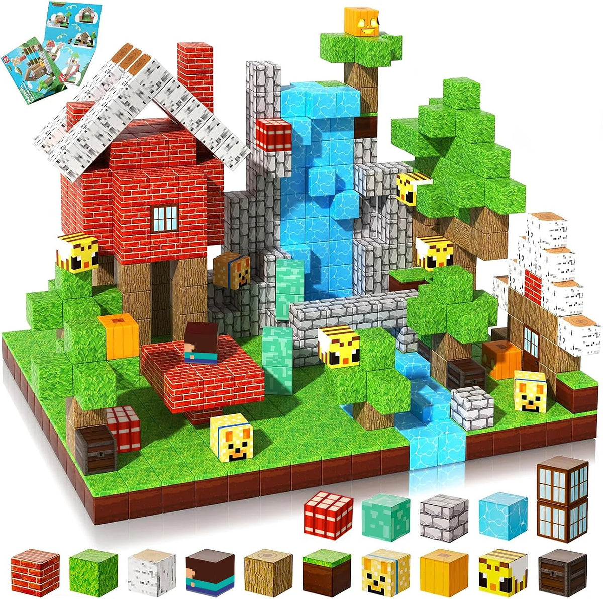 Mine World Magnetic Building Blocks