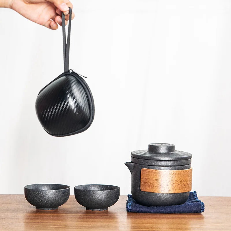 Portable Travel Ceramic Teaware Set