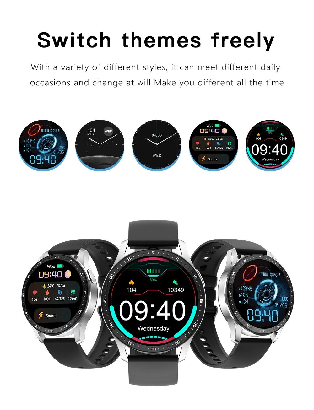 Two In One Smart Watch With Bluetooth Earbuds