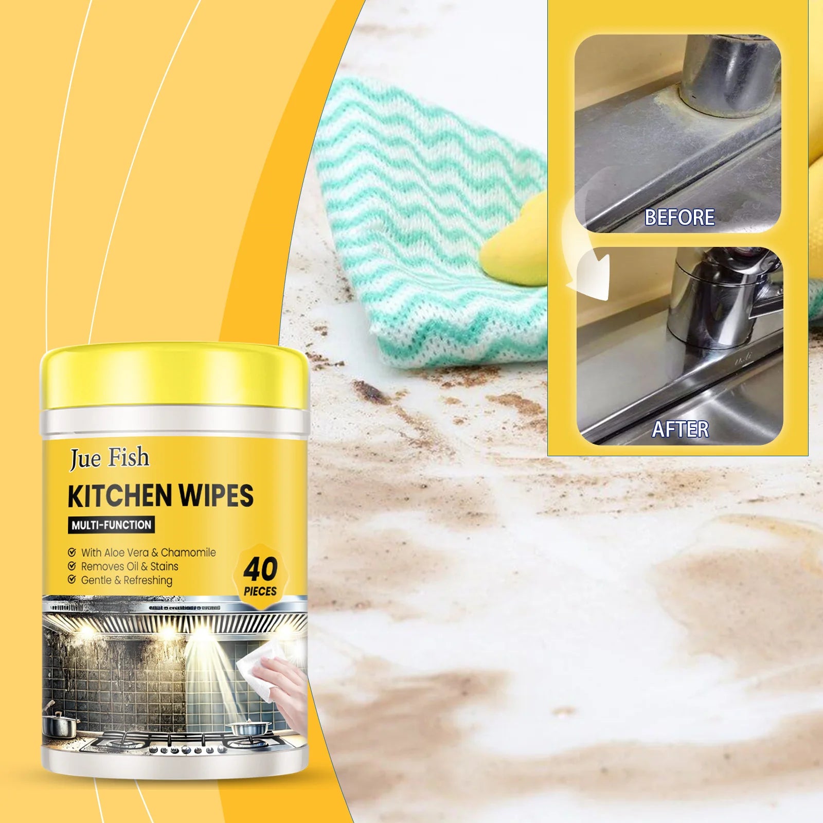 Disposable Kitchen Wet Cleaning Wipes