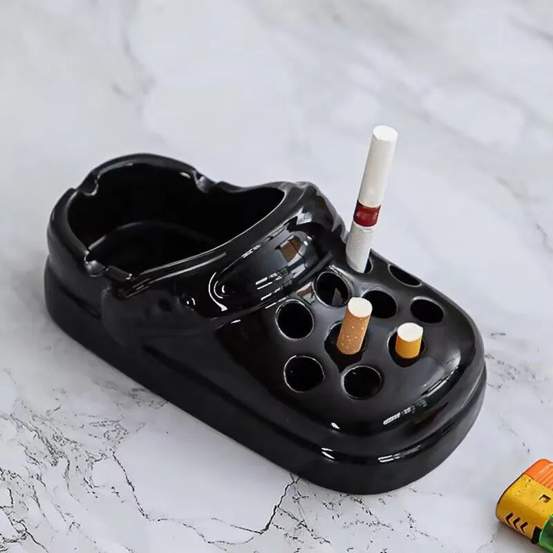 Sandal Art Ceramic Ashtray
