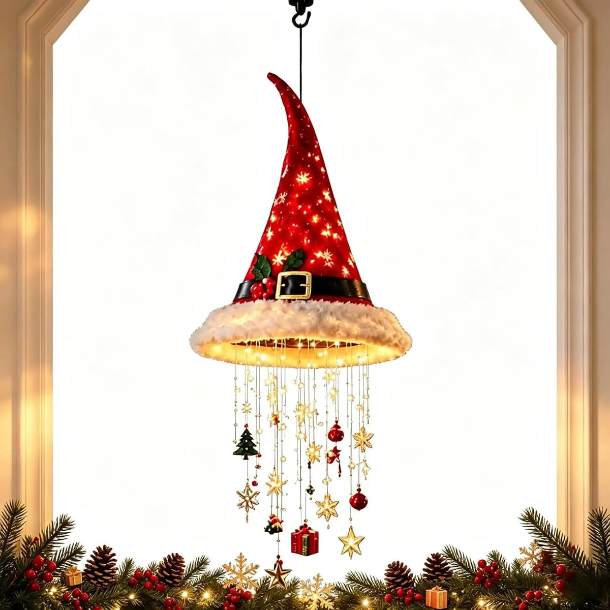 LED Christmas Hat Hanging Light
