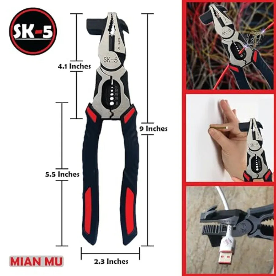 5 in 1 Multifunctional Electrician Plier Wire Cutter - Shipping to USA only