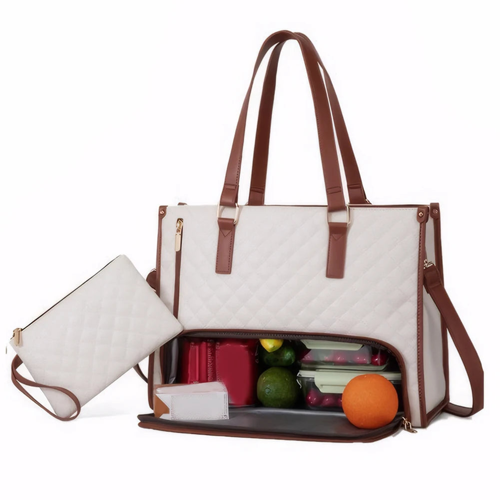 2-in-1 Laptop Bag with Insulated Lunch Compartment