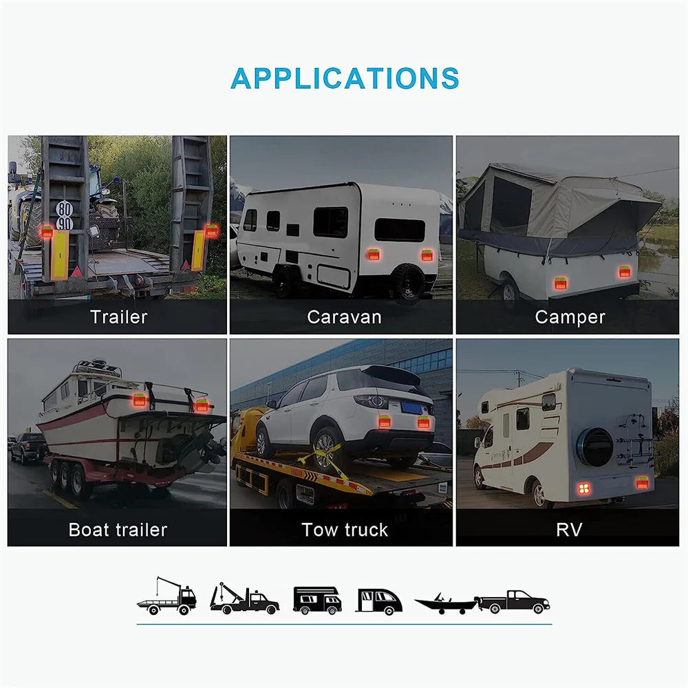 Magnetic Wireless LED Trailer Light 2PCS