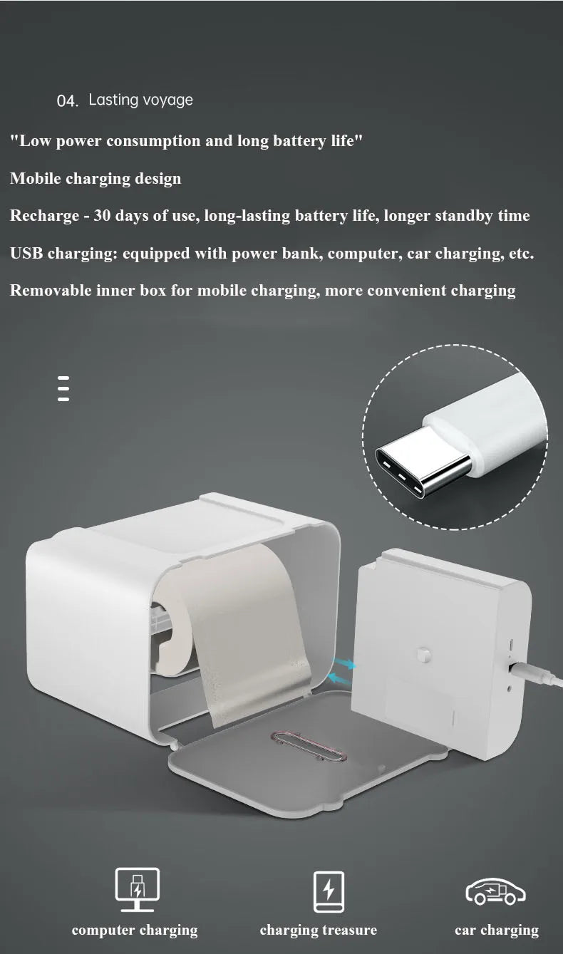 Wall-Mounted Smart Automatic Tissue Dispenser