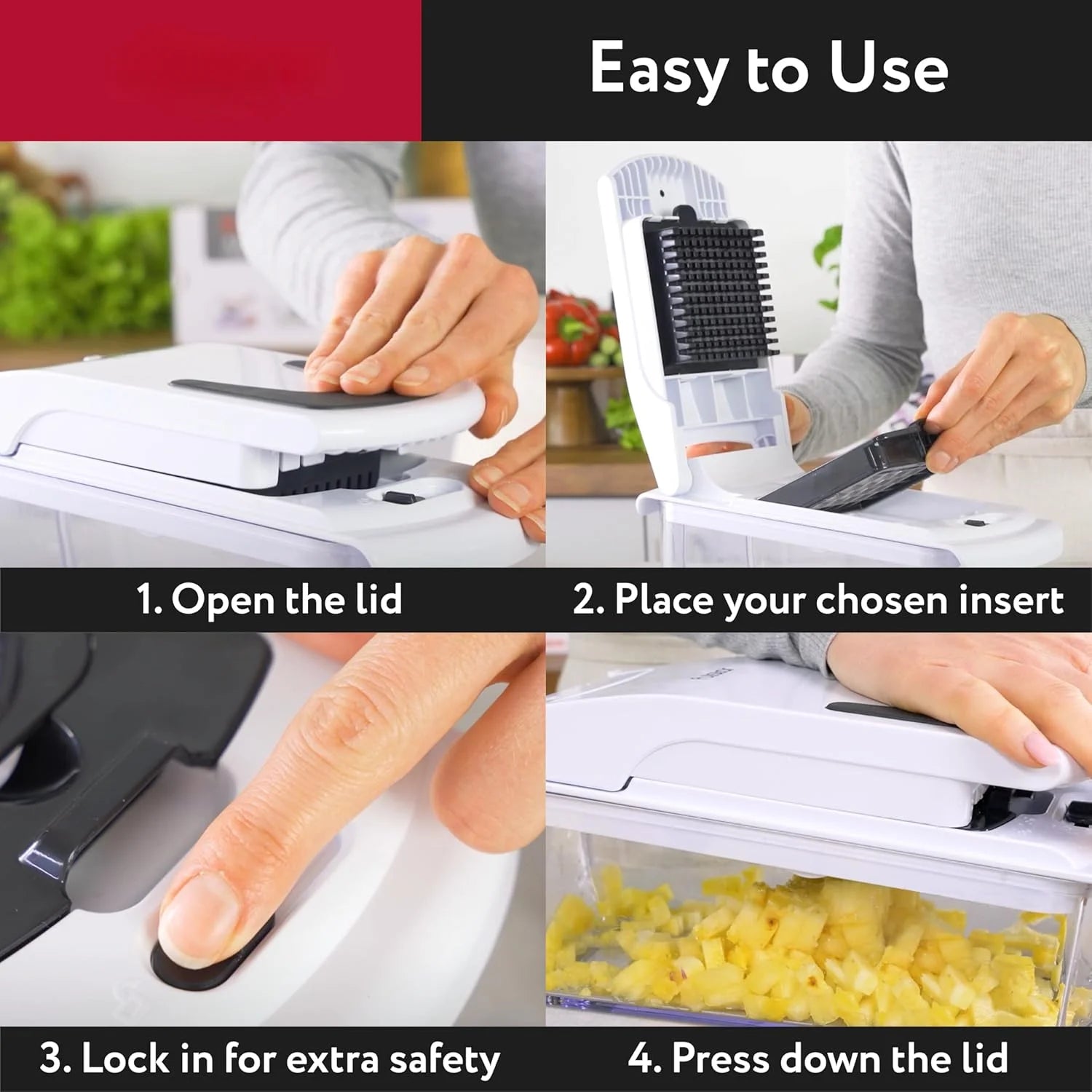 Multislicing Vegetable Chopper With Container