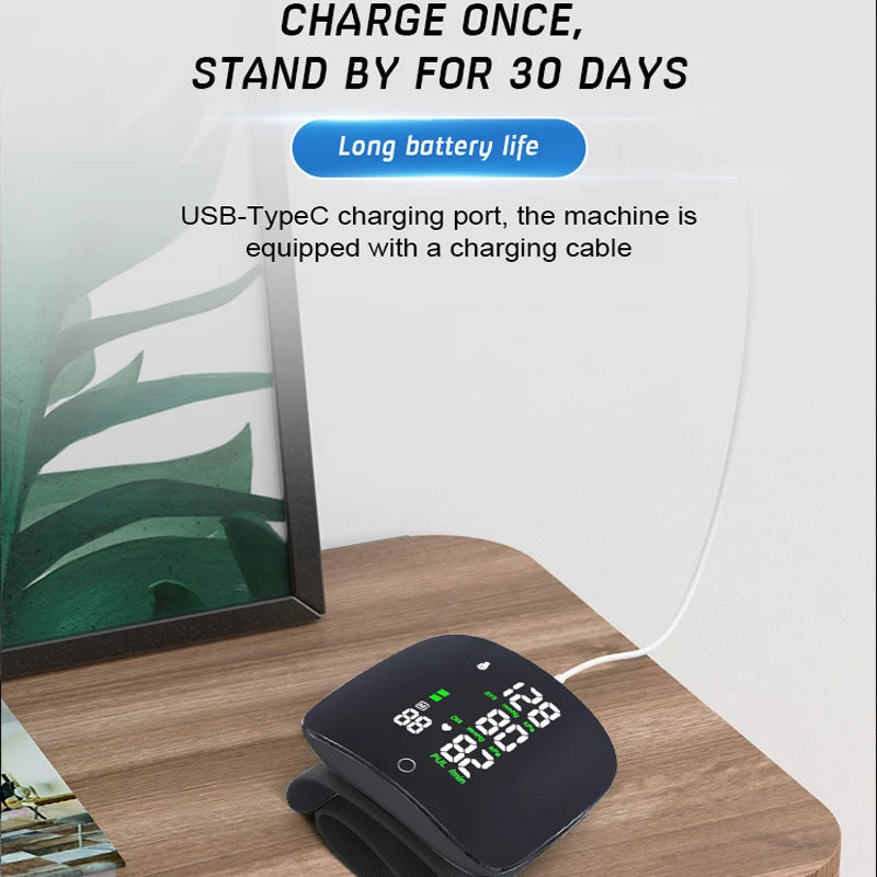 Rechargeable Digital Wrist Blood Pressure Monitor