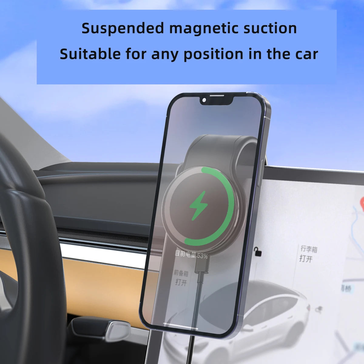 Magnetic Bendable Phone Holder with Wireless Charging