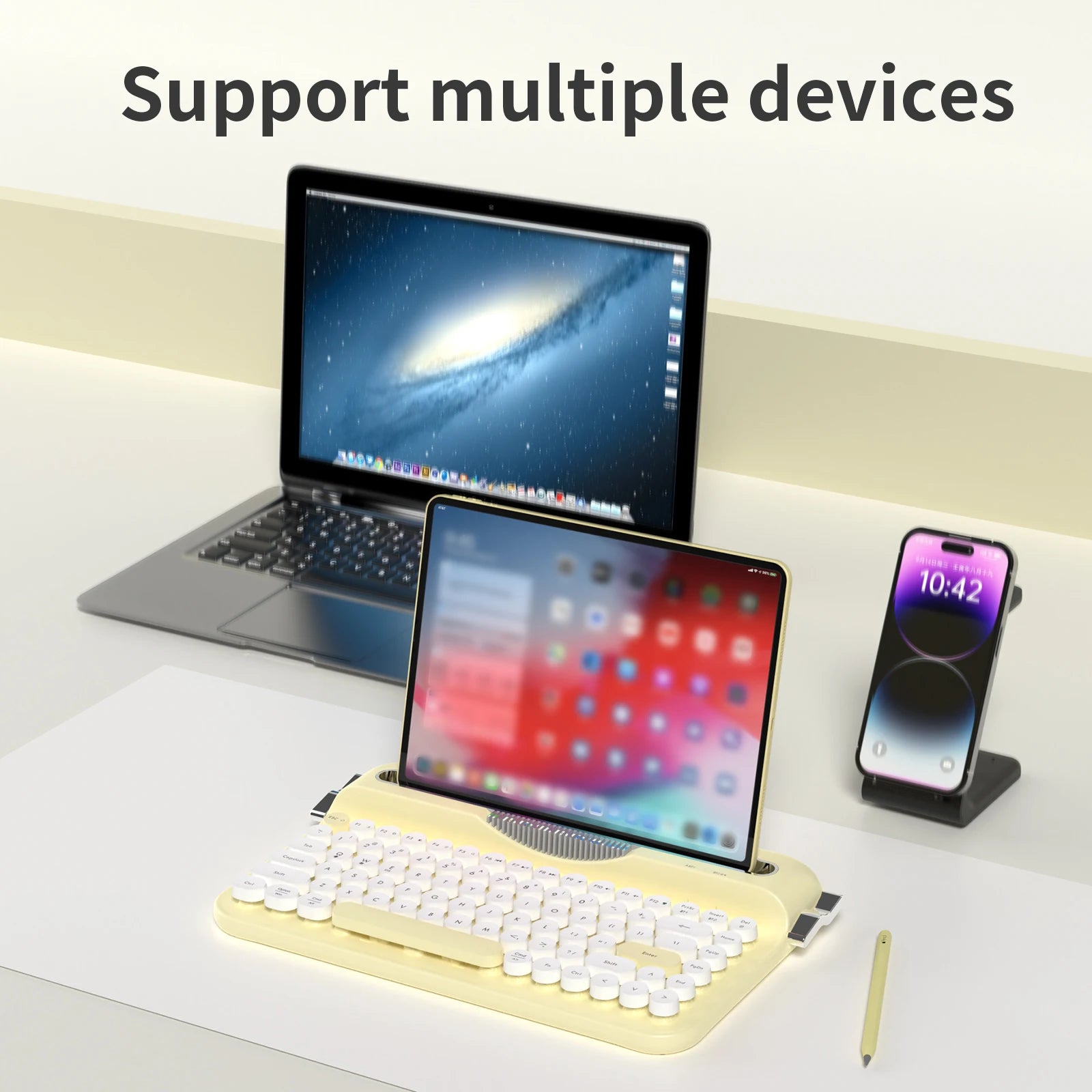 Retro Bluetooth Typewriter Keyboard