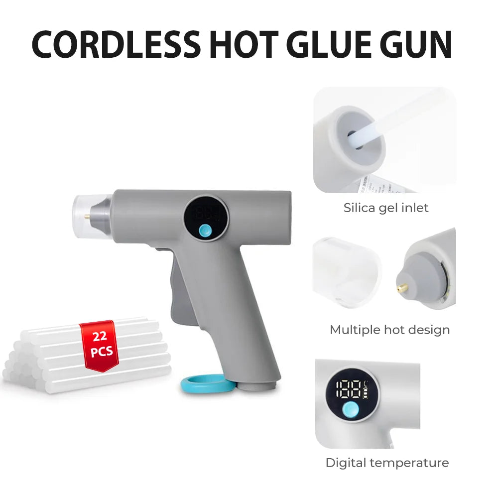 Cordless Hot Glue Gun With LED
