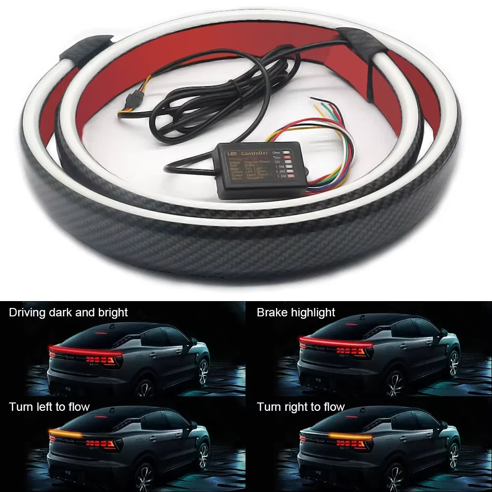 Carbon Fiber Car LED Spoiler Light Strip