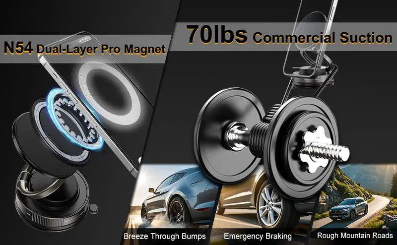 360° Rotatable Suction Magnetic Car Phone Holder