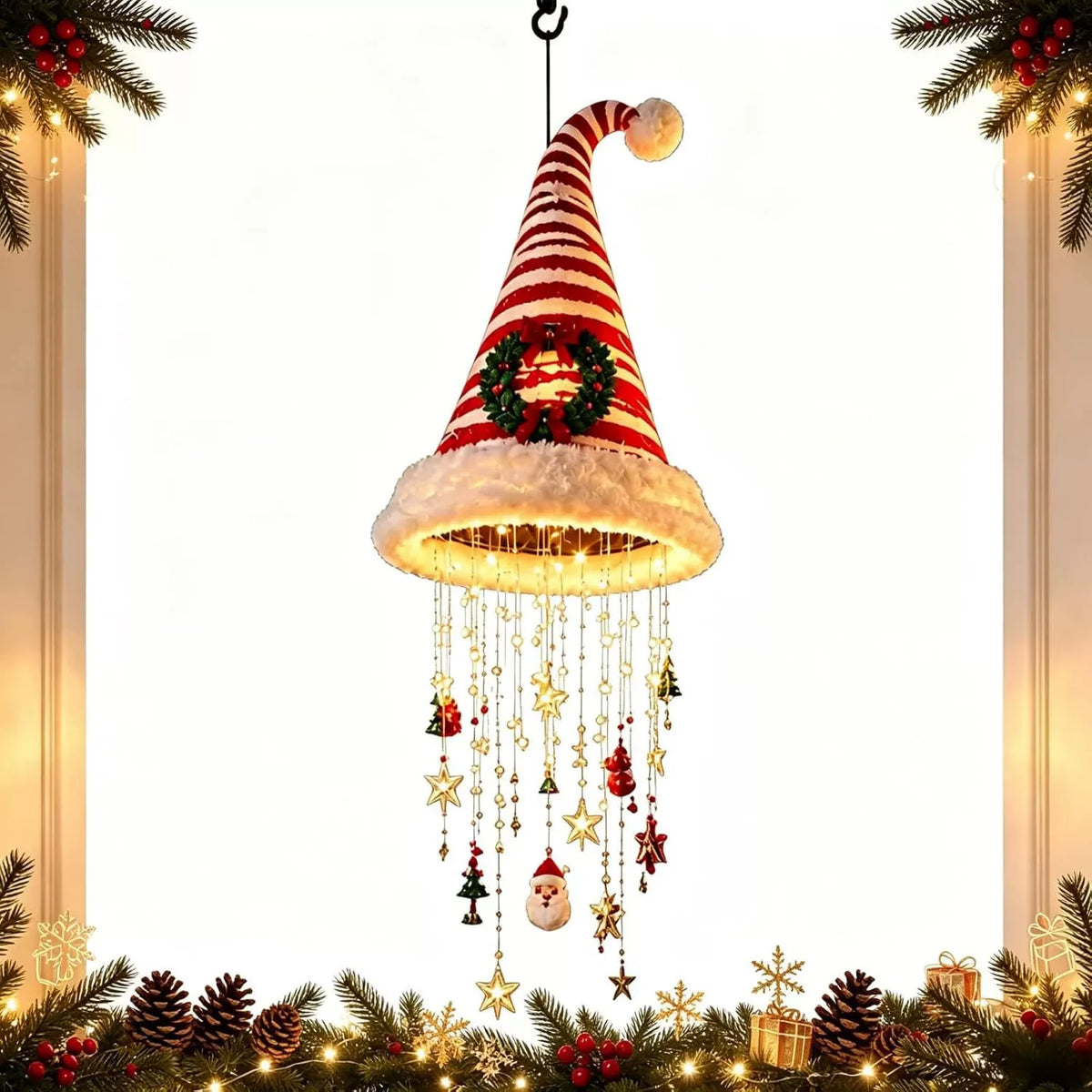 LED Christmas Hat Hanging Light