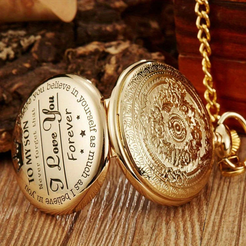Engraved Vintage Pocket Watch