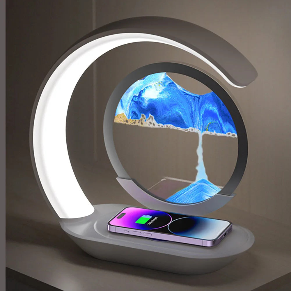 Quicksand Night Lamp With Wireless Charger