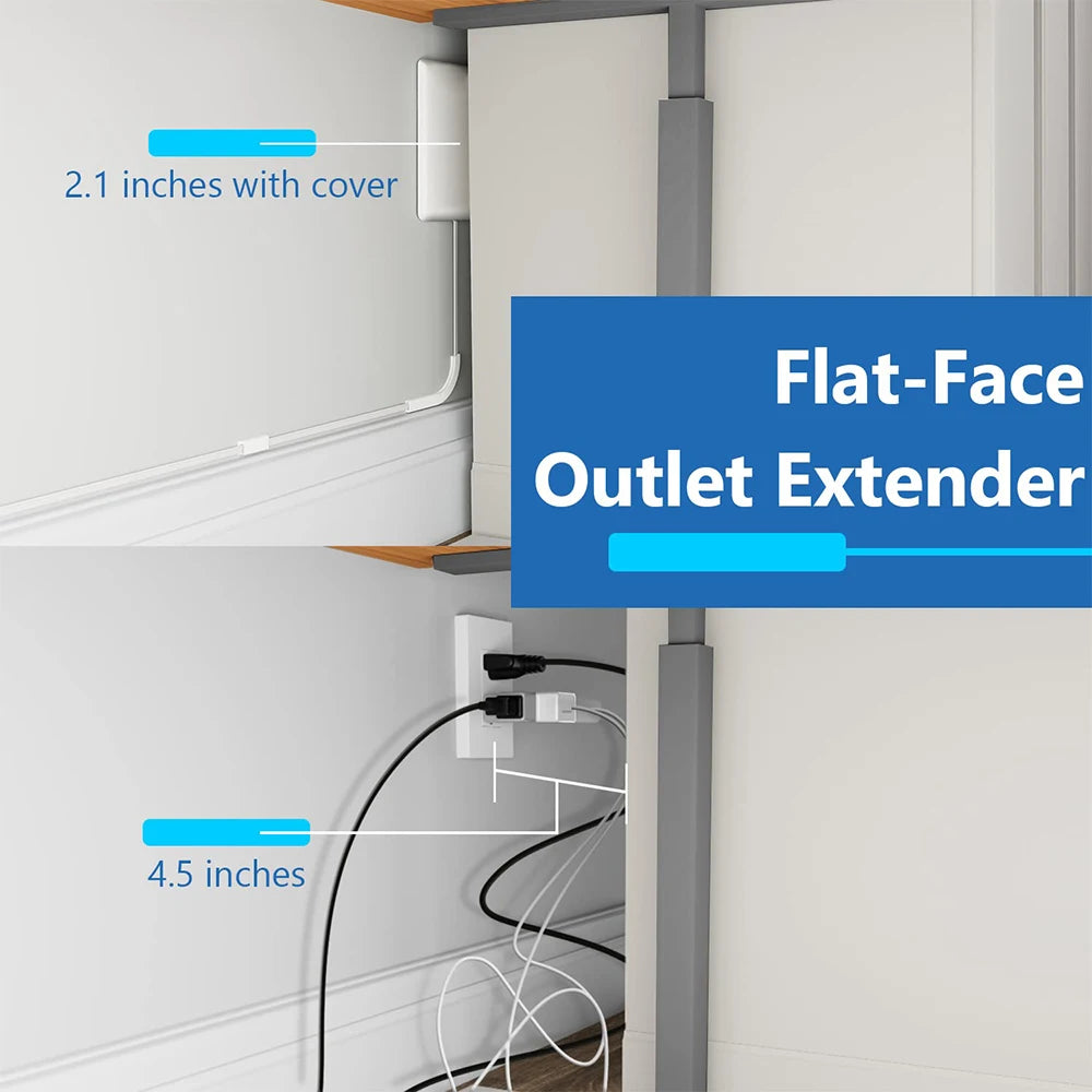 Ultra-Thin Wall Panel Plug with Extension Cord