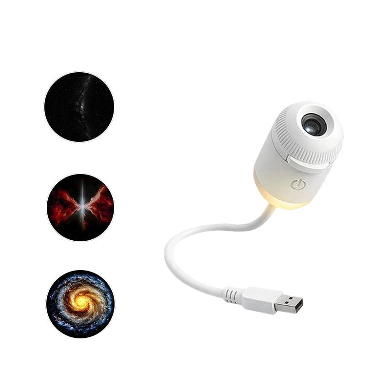 2-in-1 Mini Galaxy Star Projector