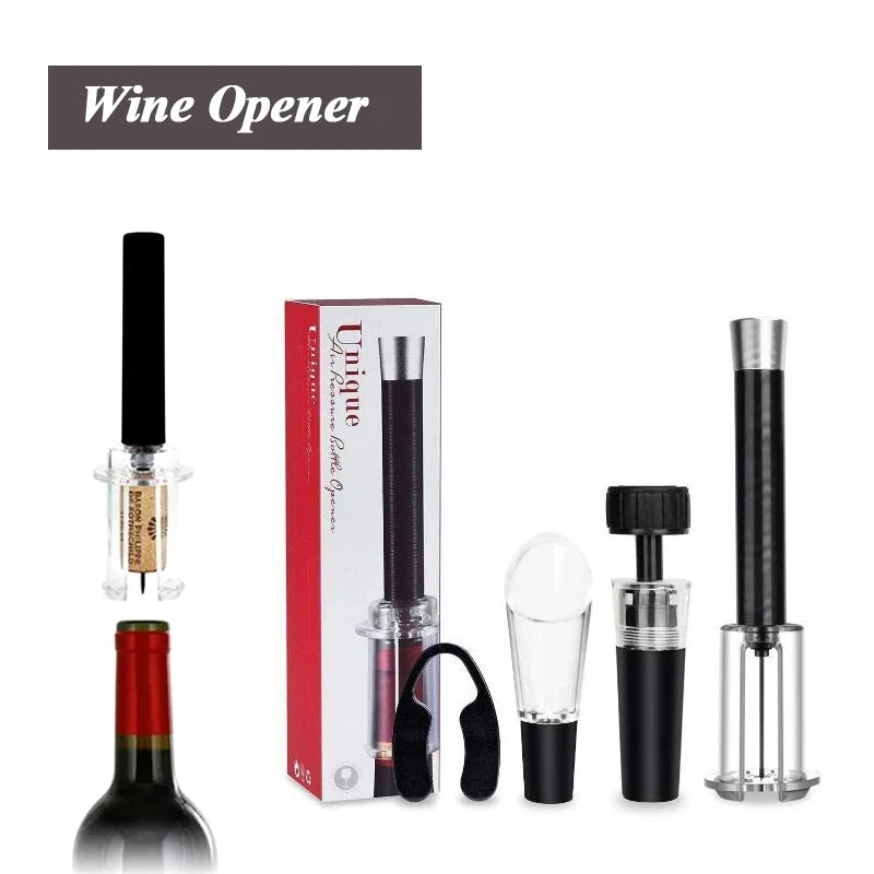 Air Pressure Vaccum Wine Opener Set