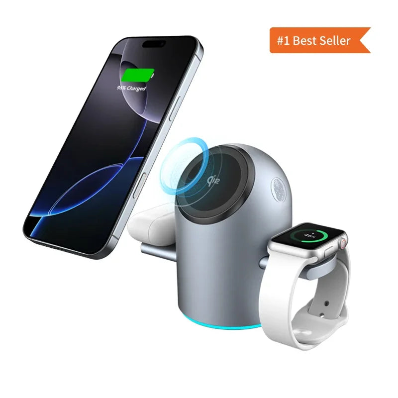 3 in 1 Magnetic Wireless Fast Charging Station