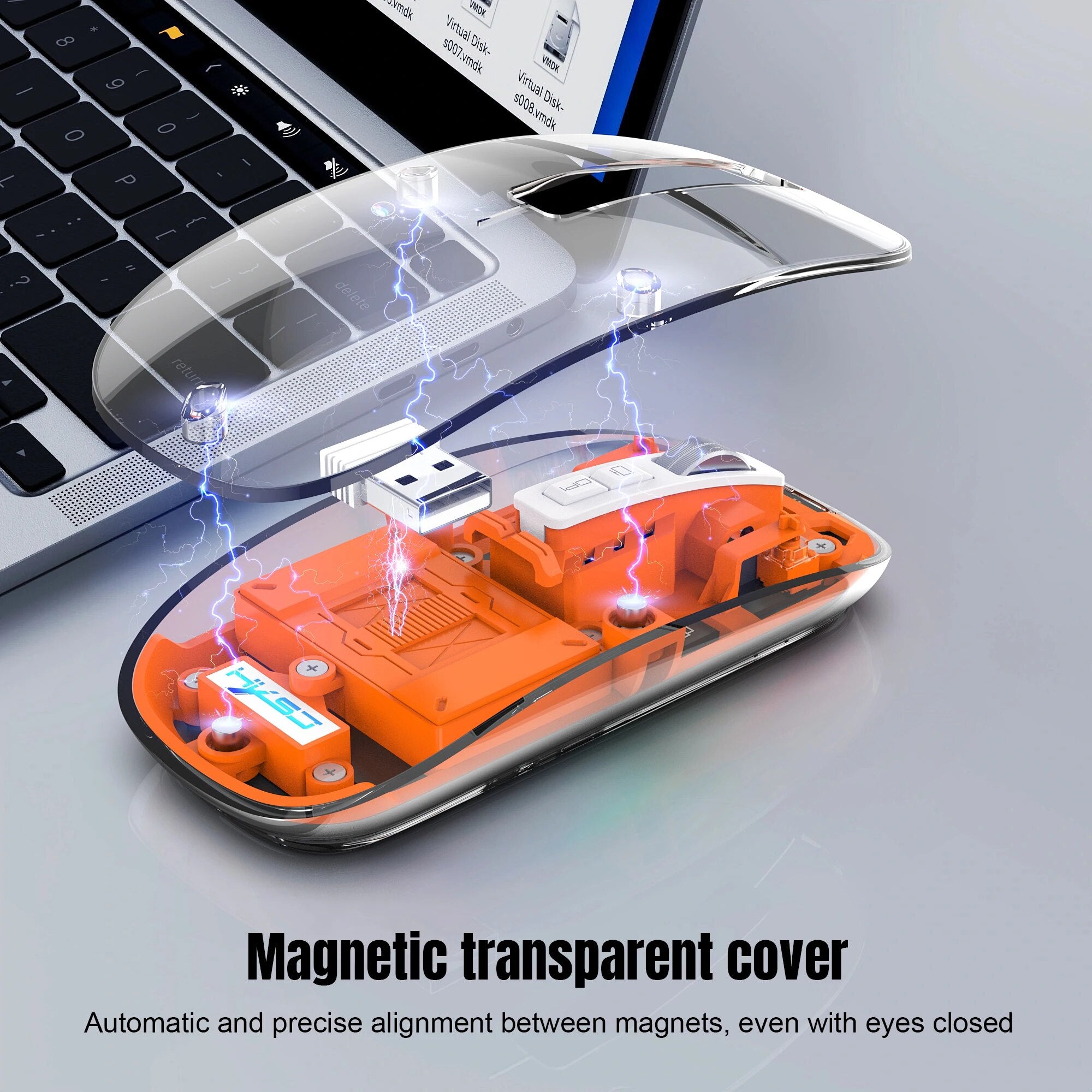 Transparent Wireless Bluetooth Mouse