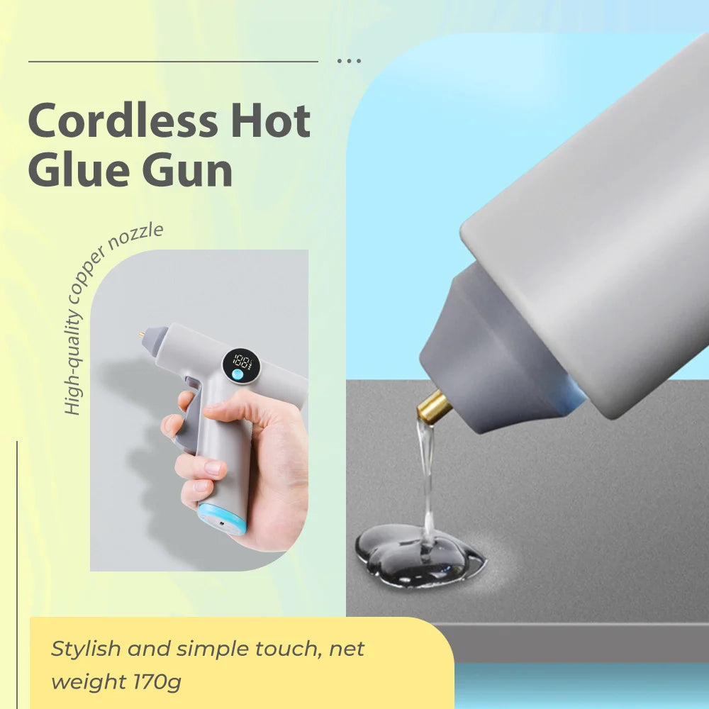 Cordless Hot Glue Gun With LED