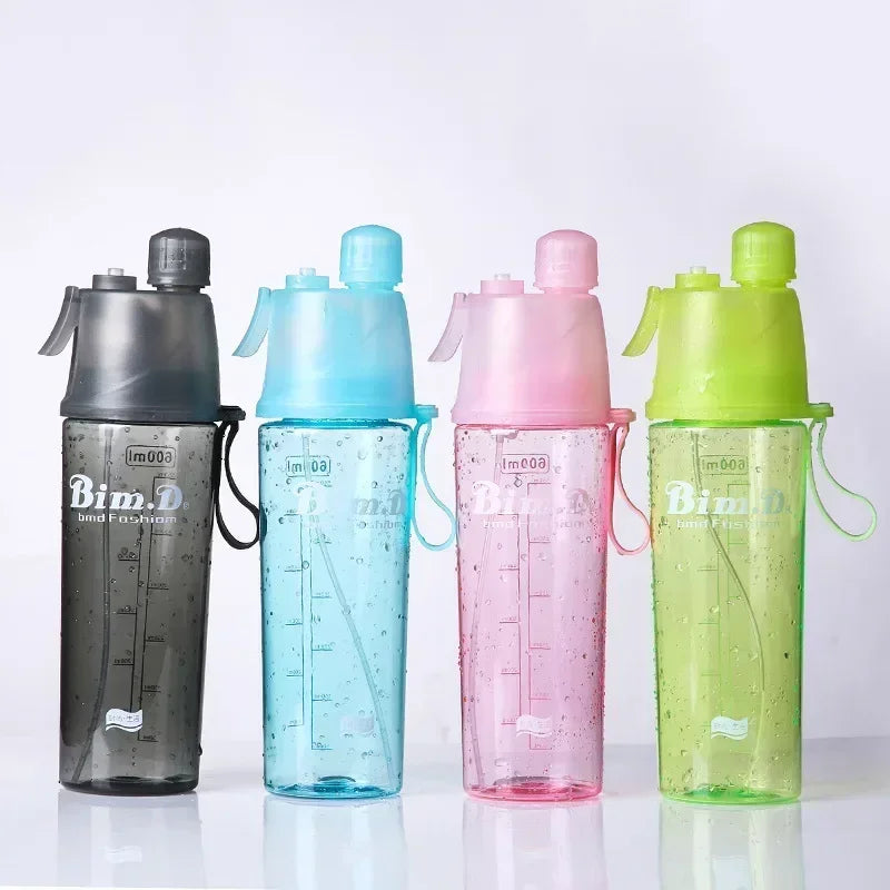 2 in 1 Portable Spray Water Bottle