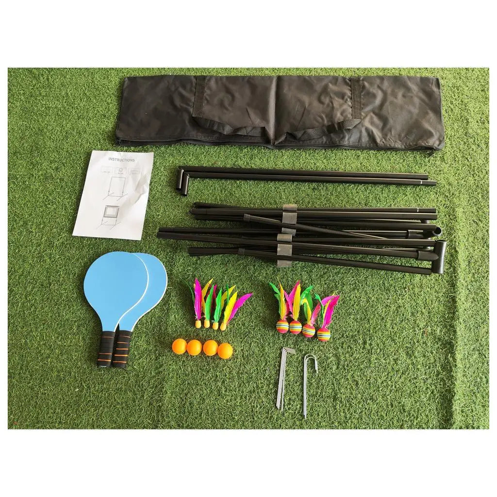 Badminton Net with Rackets