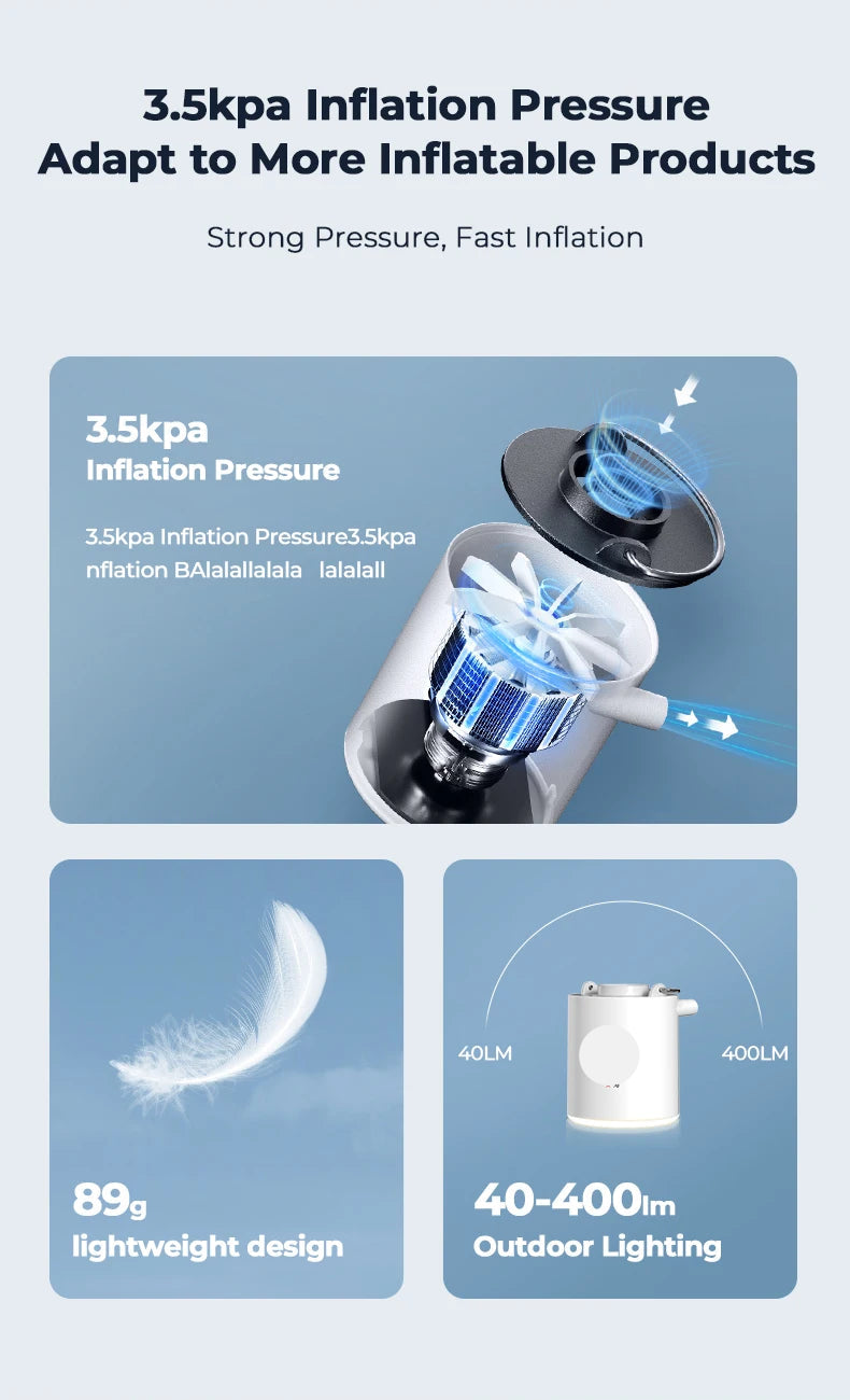Rechargeable Camping Mini Air Pump