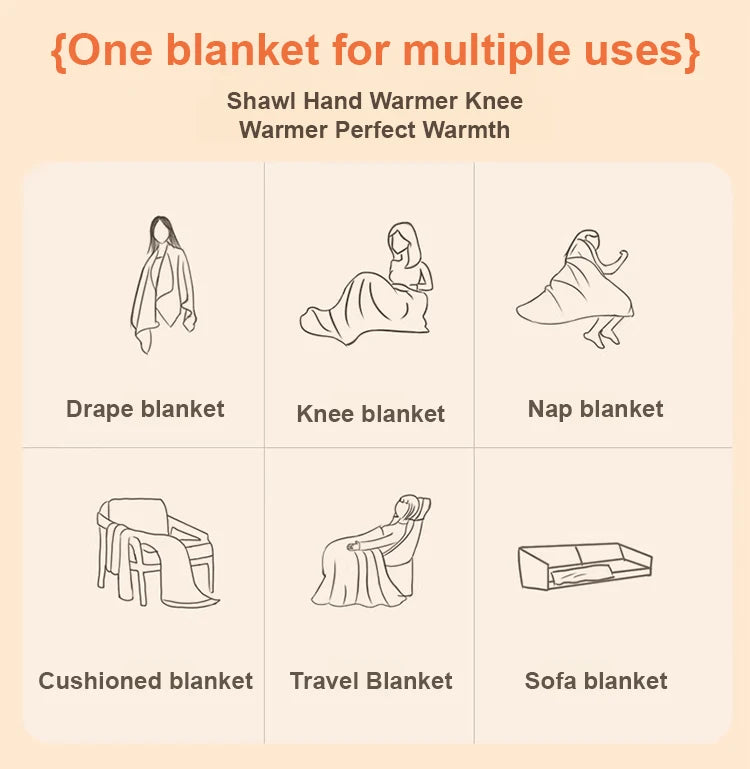 Wearable USB Electric Heated Blanket