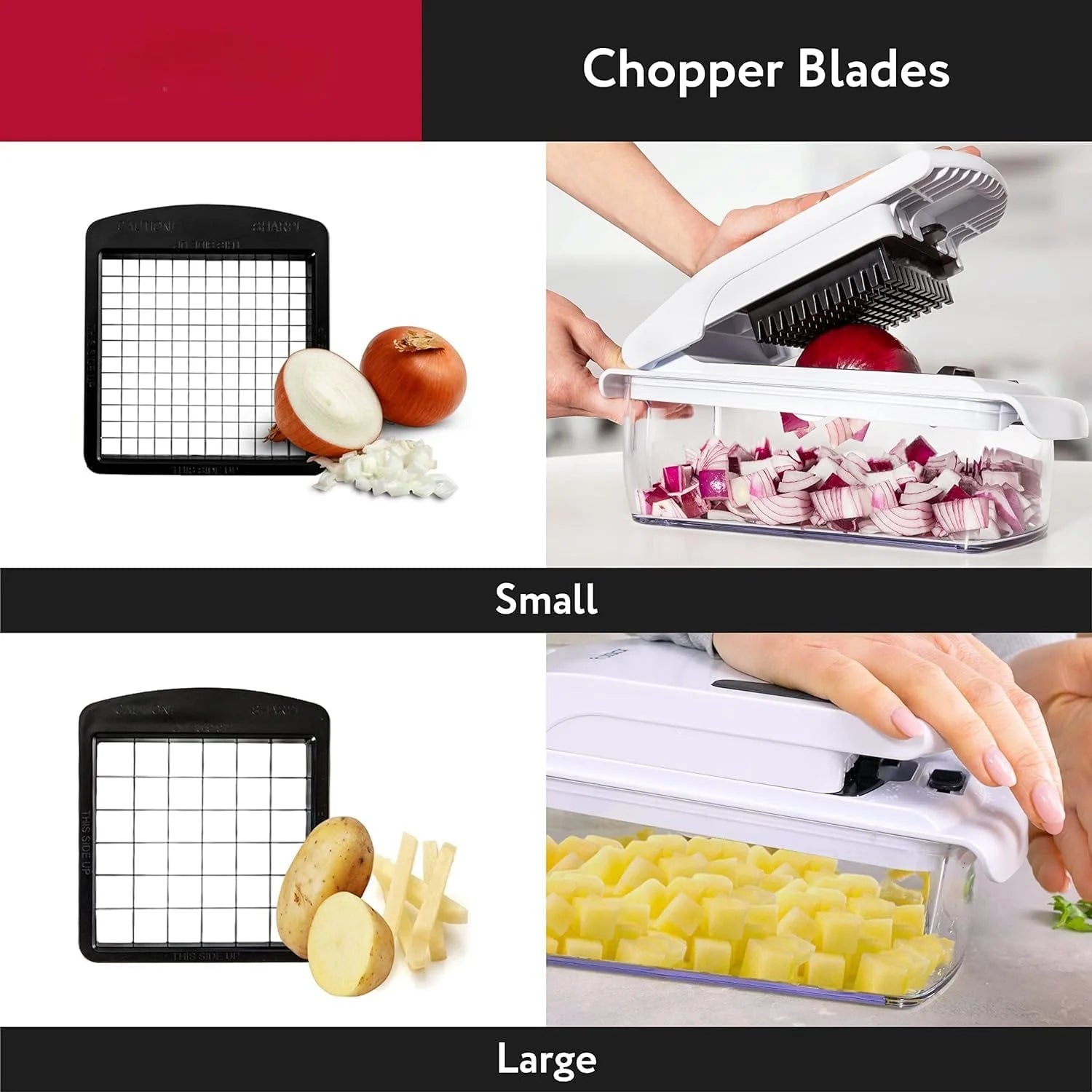 Multislicing Vegetable Chopper With Container