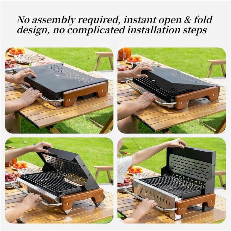 Multifunctional Foldable Charcoal Grill