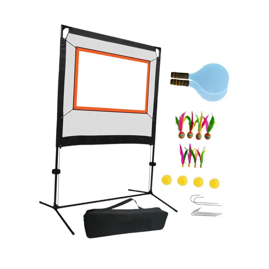 Badminton Net with Rackets