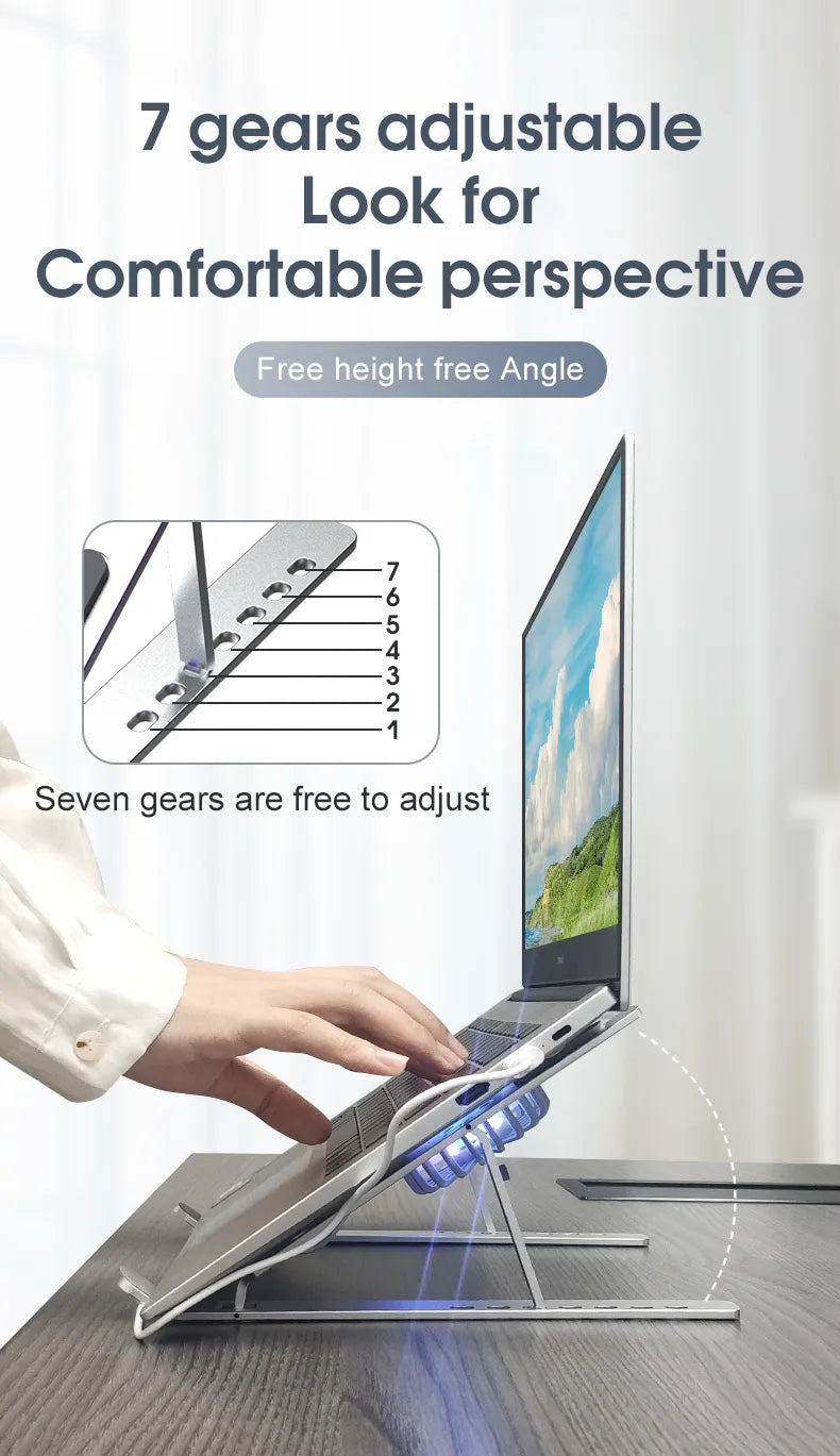 Foldable Aluminum Laptop Cooling Stand