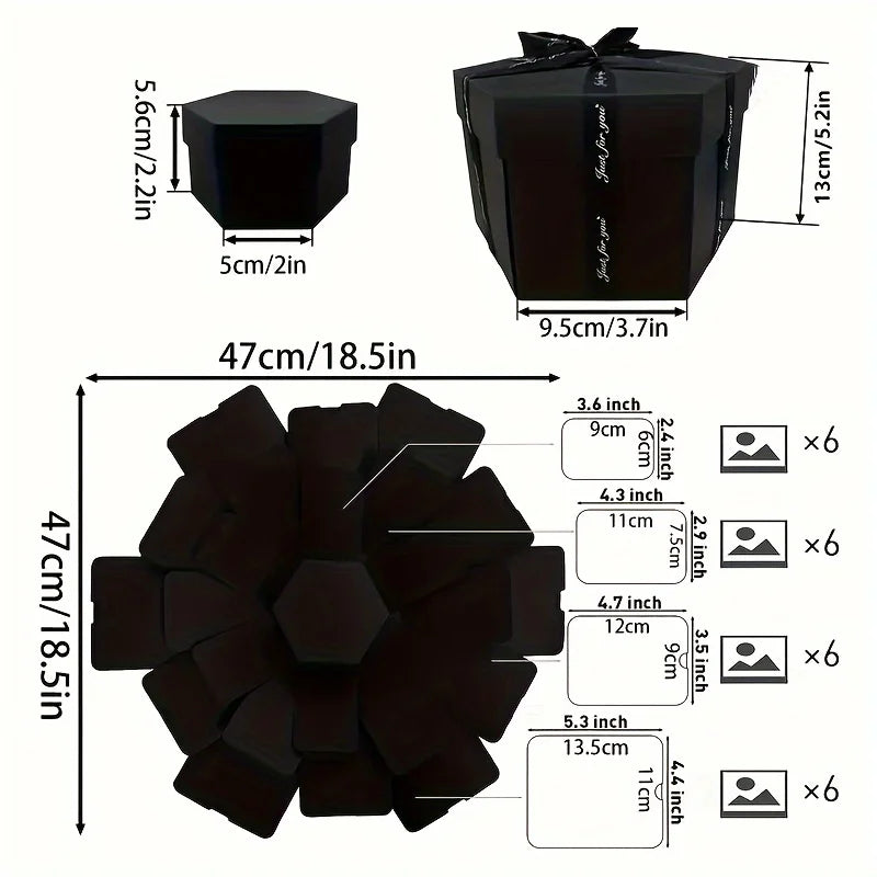 Hexagon Photo Explosion Box