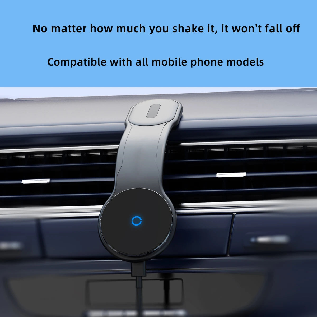 Magnetic Bendable Phone Holder with Wireless Charging