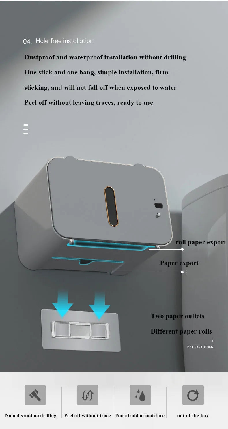 Wall-Mounted Smart Automatic Tissue Dispenser