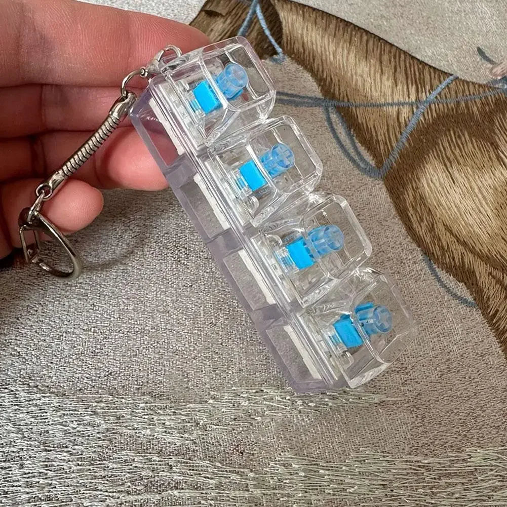 LED Stress Relief Keyboard Keychain