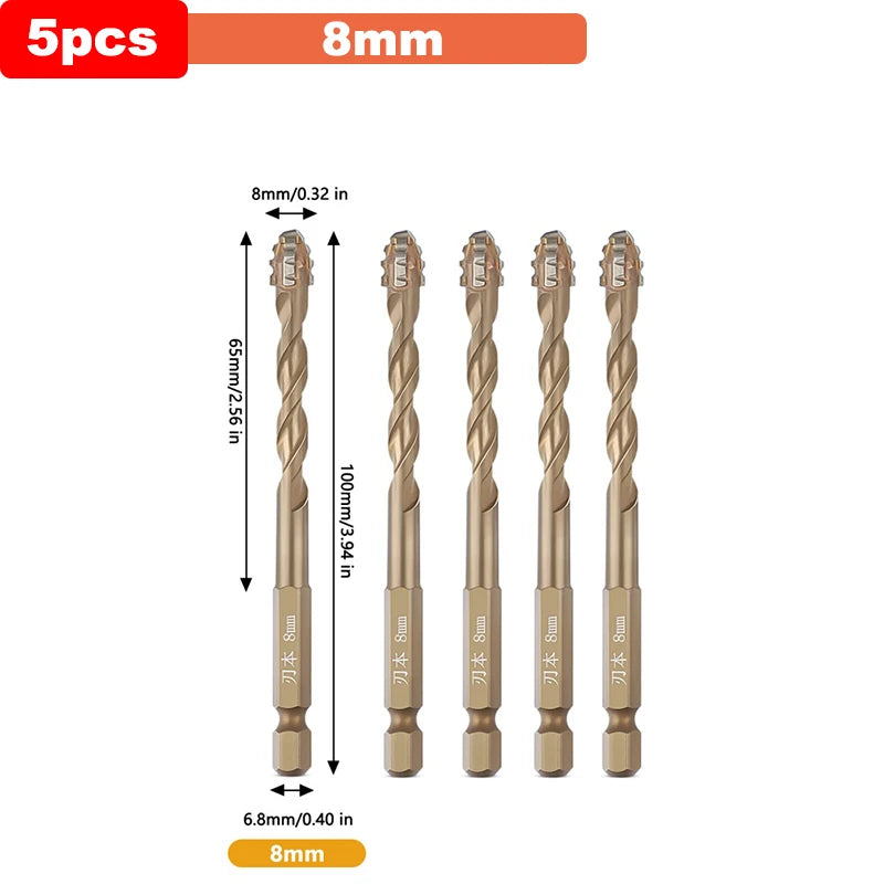 Titanium Steel Cross Drill Bit