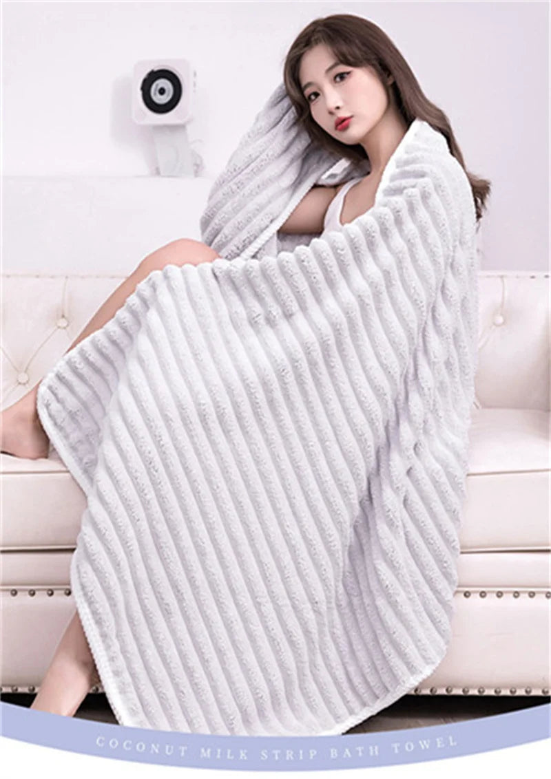 Quick Absorption Coral Plush Towel