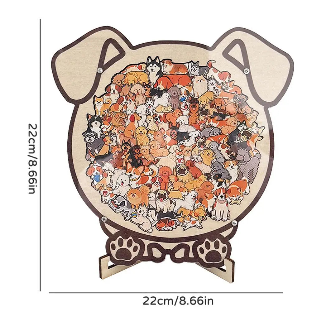 Cute Animal-Shaped Wooden Puzzle